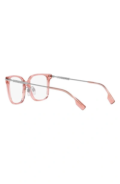 Shop Burberry Elizabeth 54mm Square Optical Glasses In Rose