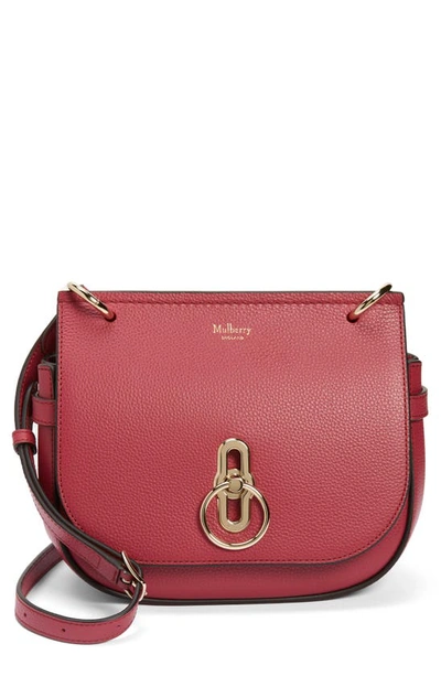 Shop Mulberry Small Amberley Leather Crossbody Bag In Wild Berry