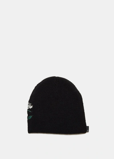 Shop Undercover Black Rose Embroidered Beanie