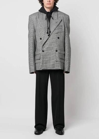 Shop Vetements Grey Big Lapel Tailored Jacket