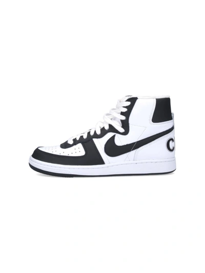 Comme Des Garçons Homme Deux Black & White Nike Edition Terminator High Sneakers In Black