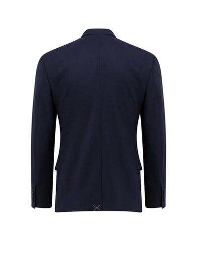 Shop Dolce & Gabbana Double-breasted Blazer With Contrasting Inserts