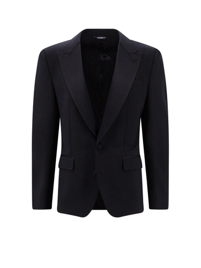 Shop Dolce & Gabbana Wool And Silk Tuxedo Jacket