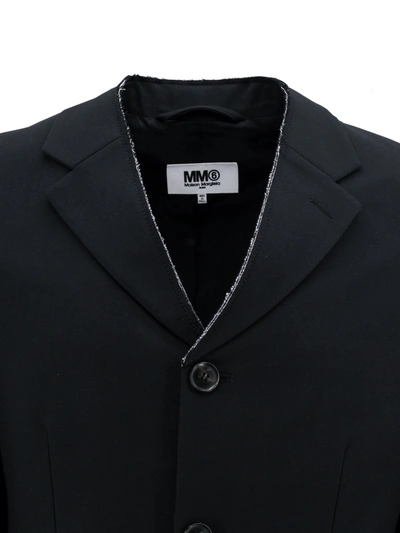 Shop Mm6 Maison Margiela Blazer With Hemless Profile