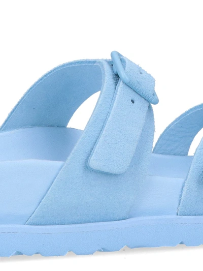 Birkenstock 1774 Light-blue Leather Arizona Avantgarde Slippers In Blue