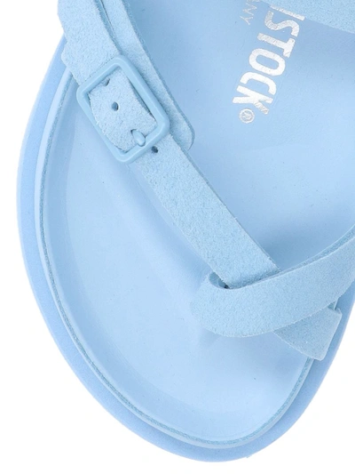 Birkenstock 1774 Light-blue Leather Arizona Avantgarde Slippers In Blue