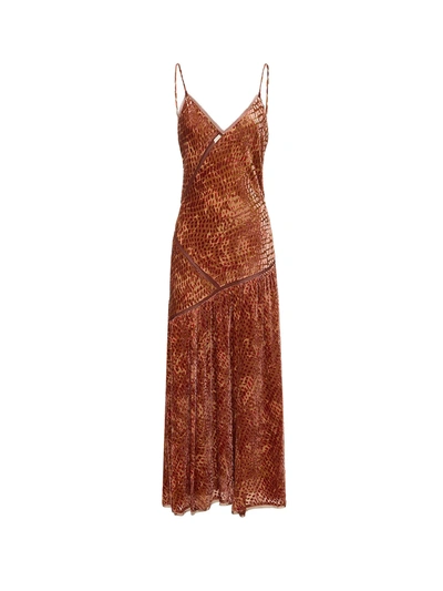 Shop Ulla Jhonson Velvet Dress With Moiré Pattern