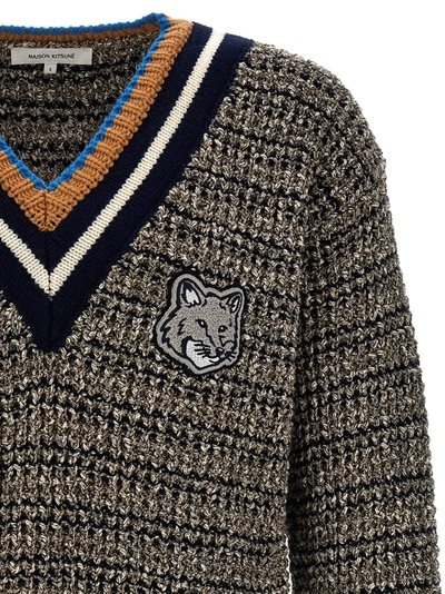 Shop Maison Kitsuné Fox Head Sweater, Cardigans Multicolor