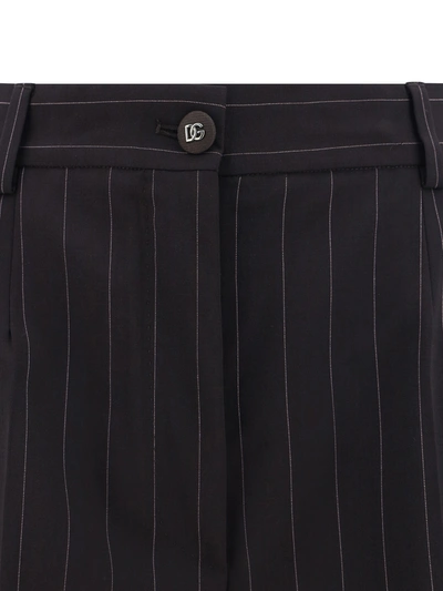 Shop Dolce & Gabbana Flared Pinstripe Wool Trouser