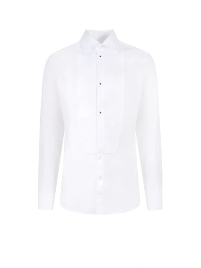 Shop Dolce & Gabbana Cotton Shirt With Frontal Plastron