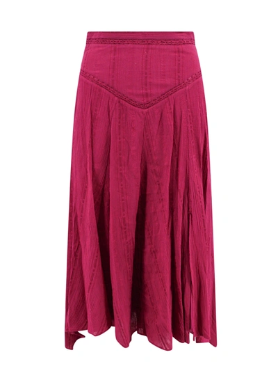 Shop Isabel Marant Étoile Cotton And Viscose Midi Skirt