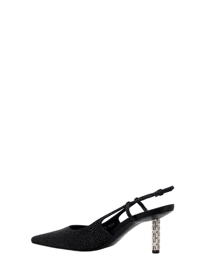 Shop Givenchy Leather Slingback With All-over Rhinestones