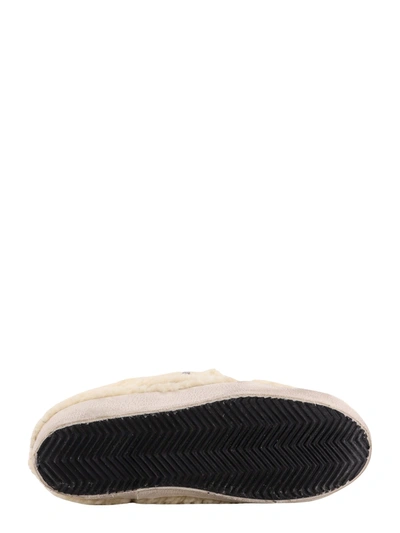 Shop Golden Goose Shearling Sneakers With Glitter
