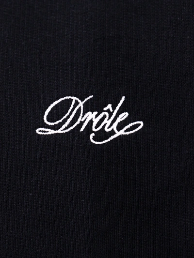 Shop Drôle De Monsieur Cotton Sweatshirt With Embroidered Logo