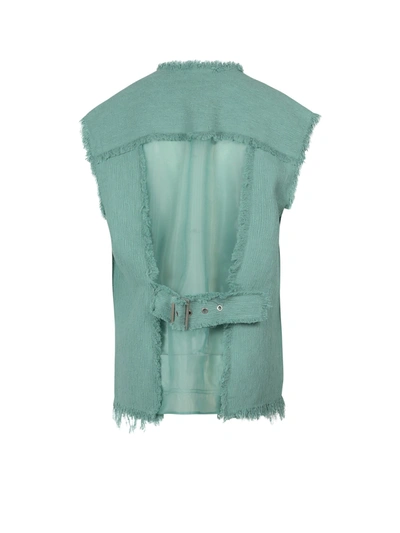Shop K Krizia Tweed Vest With Frayed Profiles