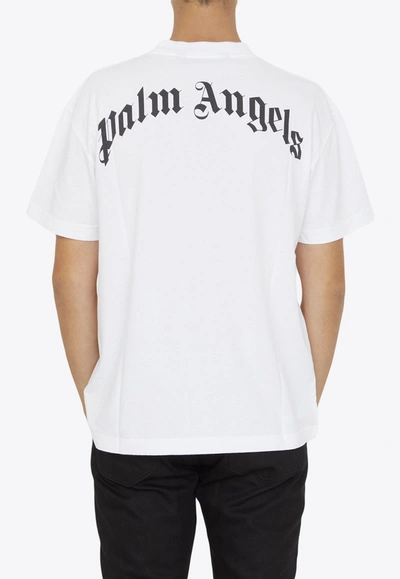 Shop Palm Angels Bear Print Classic T-shirt In White