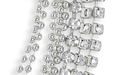 Shop Melrose And Market Crystal Layered Chain Necklace In Clear- Rhodium