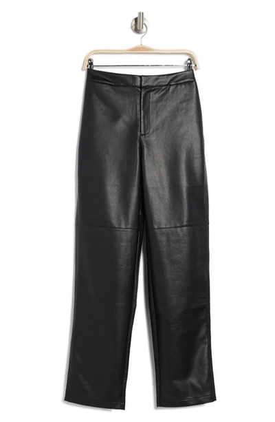 Shop Wayf Faux Leather Pants In Black