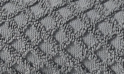 Woven & Weft Diamond Textured 6-pack Cotton Towels In Dark Grey