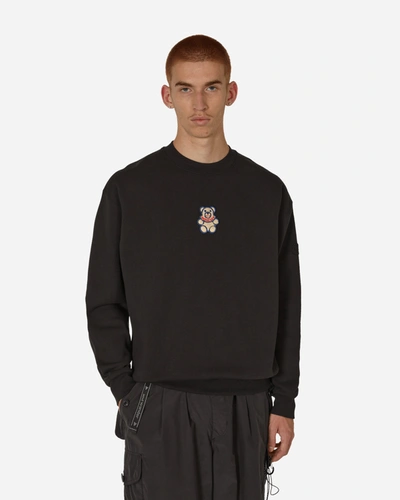 Shop Moncler Teddy Bear Crewneck Sweatshirt In Black