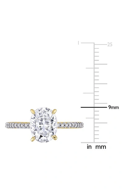 Delmar 14k Yellow Gold Created Moissanite Engagement Ring In Gold