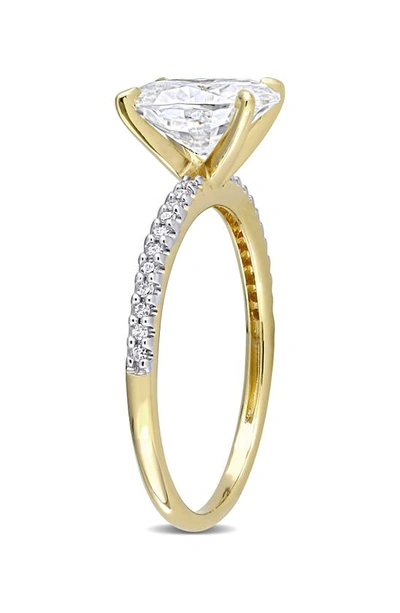Delmar 14k Yellow Gold Created Moissanite Engagement Ring In Gold
