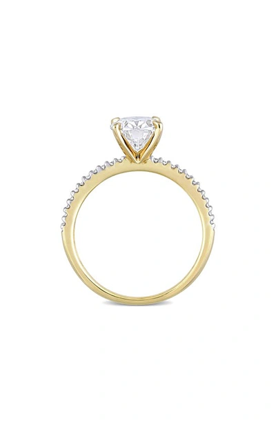 Delmar 14k Yellow Gold Created Moissanite Engagement Ring In Gold