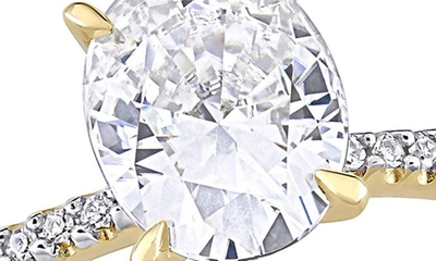 Delmar 14k Yellow Gold Created Moissanite Engagement Ring In Gold
