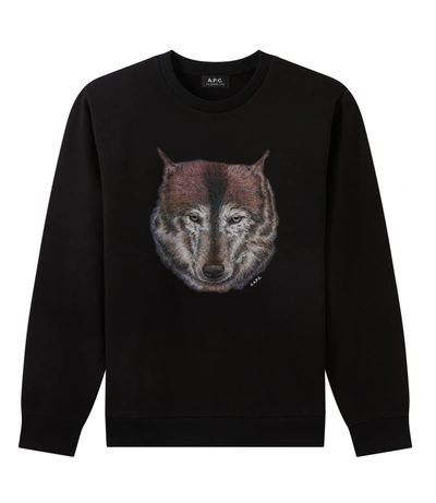 Shop Apc Wolf H Sweatshirt In Multi