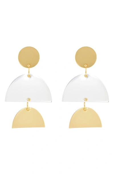 Madewell Sculpture Statement Earrings In Mixed Metal