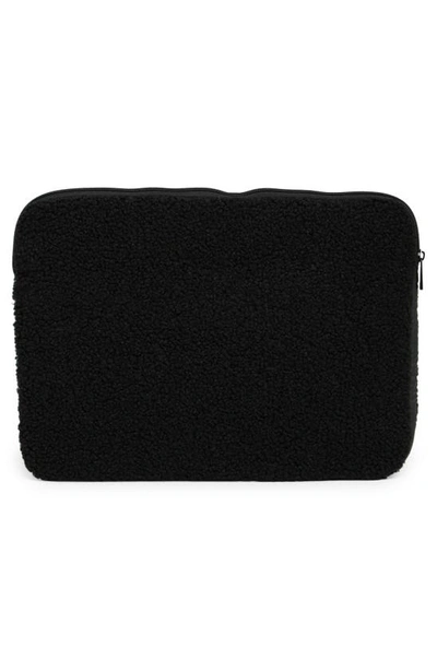 Shop Mytagalongs High Pile Fleece Laptop Sleeve In Black