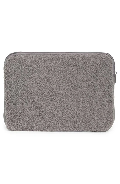 Shop Mytagalongs High Pile Fleece Laptop Sleeve In Grey