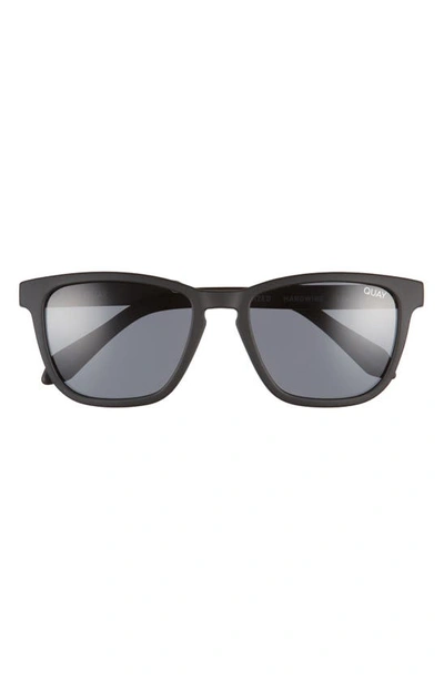 Shop Quay Hardwire 54mm Sunglasses In Matte Black/ Smoke