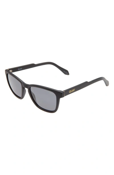 Shop Quay Hardwire 54mm Sunglasses In Matte Black/ Smoke