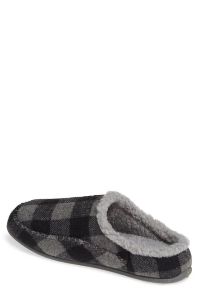 Deer Stags Men's Nordic Deer Stag Faux-shearling Slipperooz Slippers In Grey / Black