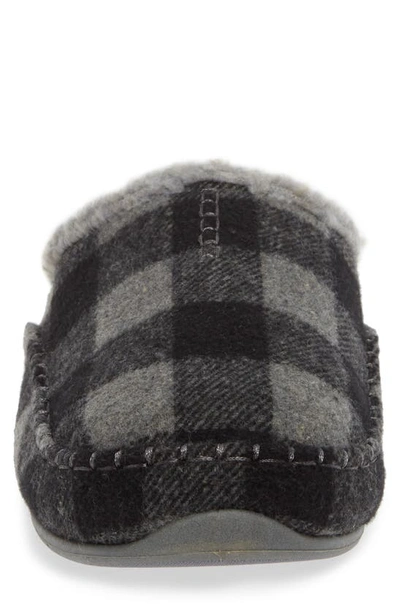 Deer Stags Men's Nordic Deer Stag Faux-shearling Slipperooz Slippers In Grey / Black