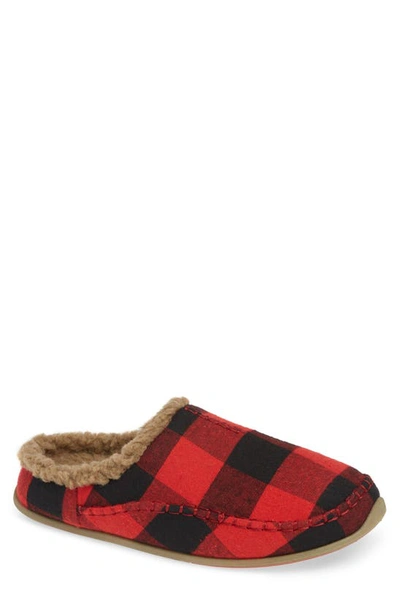 Deer Stags Nordic Slipper In Red / Black