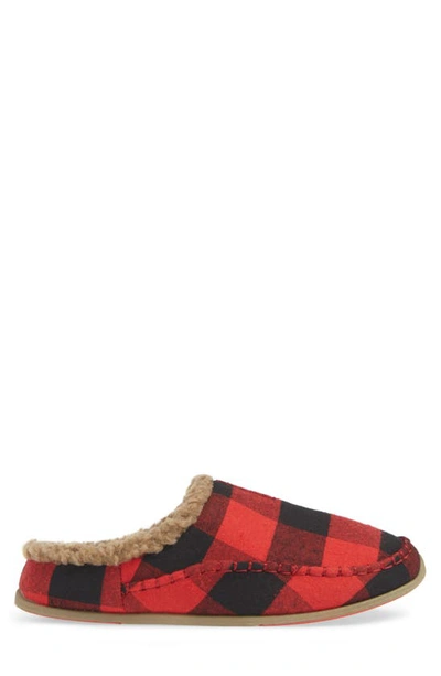 Deer Stags Nordic Slipper In Red / Black