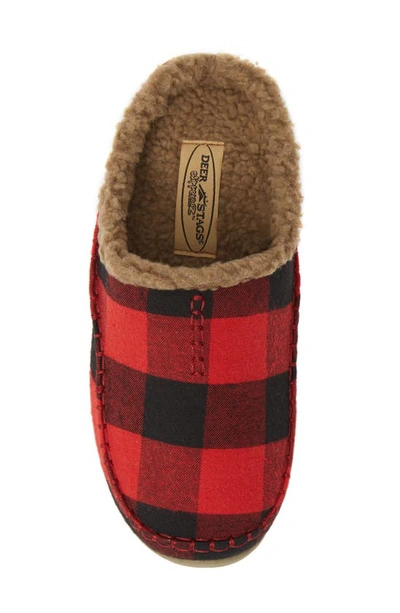 Deer Stags Nordic Slipper In Red / Black
