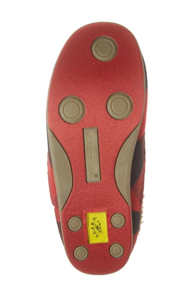 Deer Stags Nordic Slipper In Red / Black