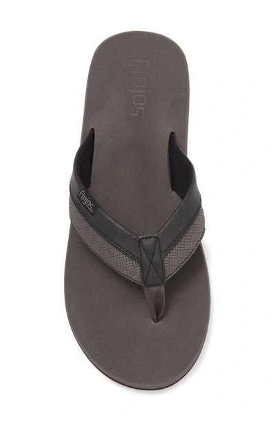 Shop Flojos Ryan Flip Flop Sandal In Gray/ Black