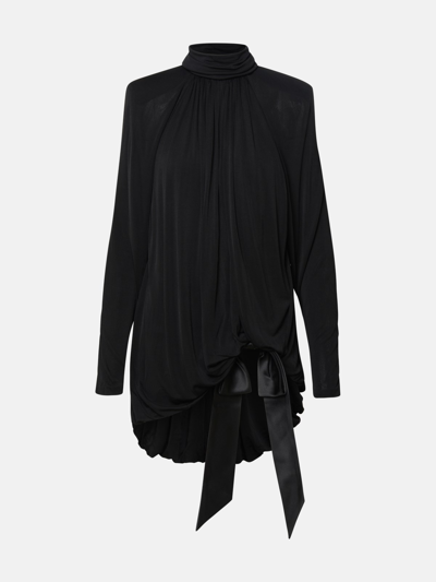 Shop Saint Laurent Black Viscose Dress