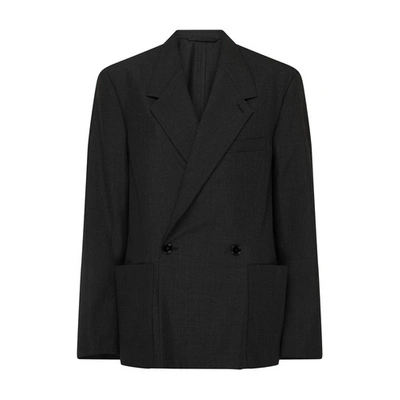 Shop Lemaire Oversized Tailored Jacket In Caviar