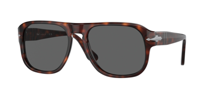 Shop Persol Jean Black Browline Unisex Sunglasses Po3310s 24/b1 57