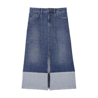 Shop Ba&sh Vicky Skirt In Blue_jeans