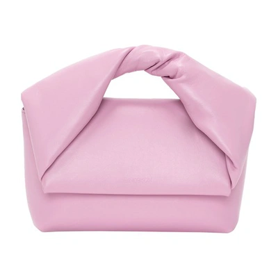 Shop Jw Anderson Medium Leather Top Handle Bag In Baby_pink