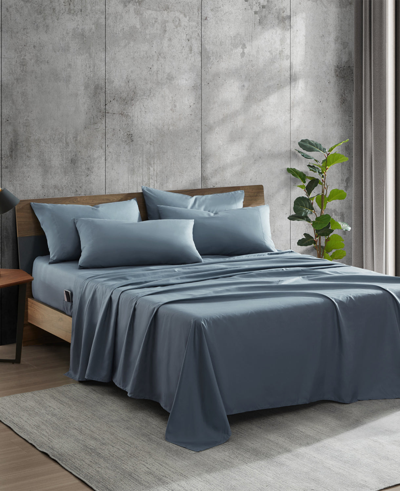 Shop Kenneth Cole Solution Solid Sheet Set In Blue