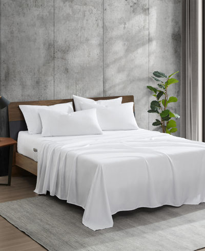 Shop Kenneth Cole Solution Solid Sheet Set In White