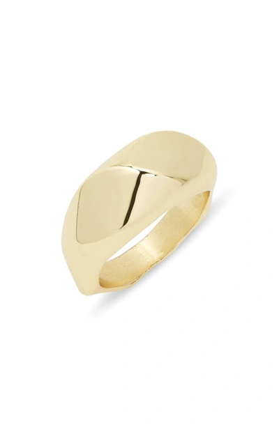 Shop Argento Vivo Sterling Silver Twisted Ring In Gold