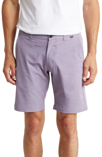 Shop Travismathew Switchbacks Hybrid Shorts In Mulled Grape